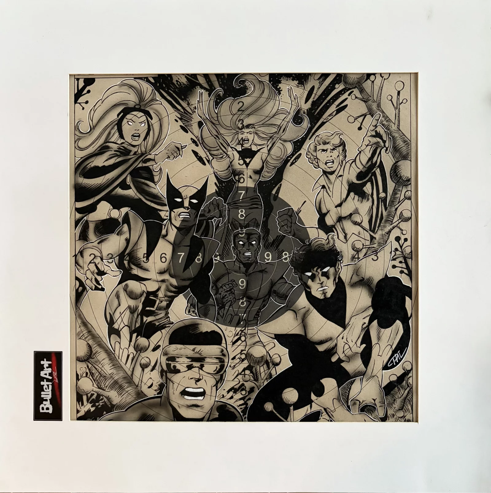 Tous ensemble contre l’ennemi (monochrome)